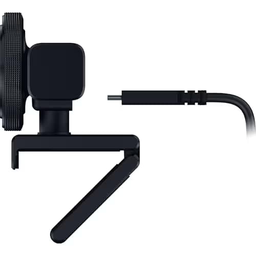 Razer Kiyo V2 Streaming Webcam: 4K 30 FPS, 1080p 60 FPS - AI Powered Auto-Framing - Built-in Microphone - Ultrawide Angle Lens - Privacy Cover - Works with OBS, Xsplit, Discord, Zoom, Teams - Black image