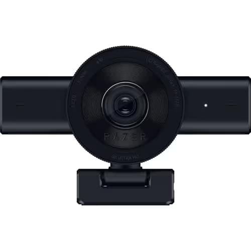 Razer Kiyo V2 Streaming Webcam: 4K 30 FPS, 1080p 60 FPS - AI Powered Auto-Framing - Built-in Microphone - Ultrawide Angle Lens - Privacy Cover - Works with OBS, Xsplit, Discord, Zoom, Teams - Black image