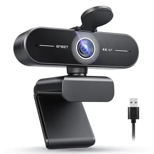 EMEET C60E 4K Webcam for Streaming & Gaming – PDAF Autofocus, Dual Mics, Live Streaming Camera with Auto Light Correction, Plug & Play USB Webcam for PC & Mac main image