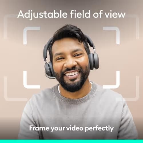 Logitech Brio 4K Webcam, Video Calling, Noise-Cancelling mic, HD Auto Light Correction, Wide Field of View, Windows Hello Works with Microsoft Teams, Zoom, Google Meet, PC/Mac/Laptop/MacBook/Tablet image
