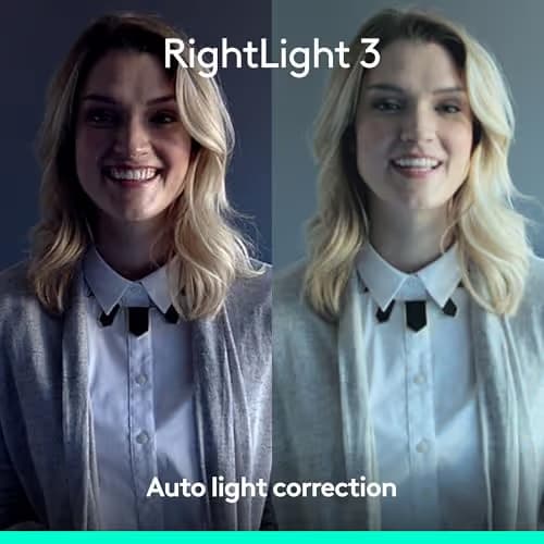 Logitech Brio 4K Webcam, Video Calling, Noise-Cancelling mic, HD Auto Light Correction, Wide Field of View, Windows Hello Works with Microsoft Teams, Zoom, Google Meet, PC/Mac/Laptop/MacBook/Tablet image