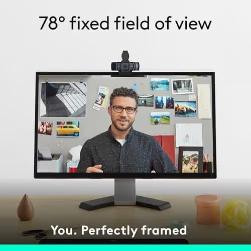Logitech C920e HD 1080p Mic-Enabled Webcam, Certified for Zoom, Microsoft Teams Compatible, TAA Compliant image