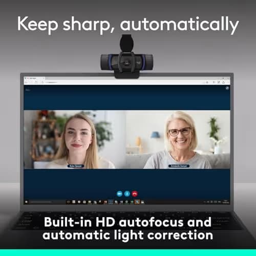 Logitech C920e HD 1080p Mic-Enabled Webcam, Certified for Zoom, Microsoft Teams Compatible, TAA Compliant image