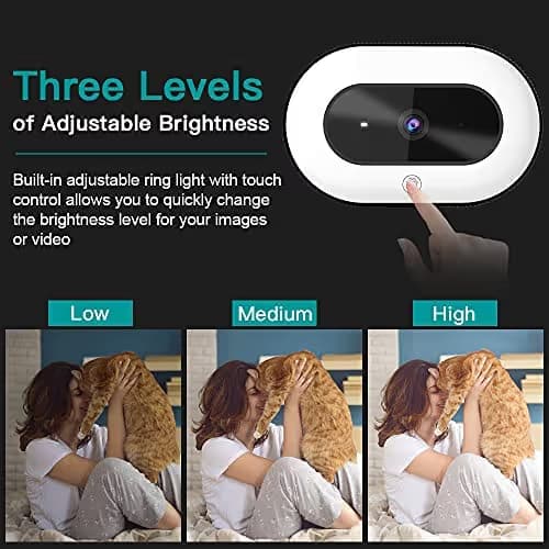 NexiGo StreamCam N930E with Software, 1080P Webcam with Ring Light and Privacy Cover, Auto-Focus, Plug and Play, Web Camera for Online Learning, Zoom Meeting Skype Teams, PC Mac Laptop Desktop image
