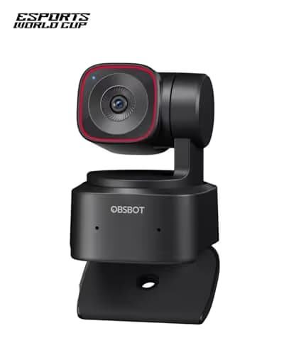 OBSBOT Tiny 2 Lite 4K Webcam for PC, AI Tracking PTZ Streaming Camera with 1/2" Sensor, Gesture Control, 60 FPS, HDR, Microphones, Web Camera for Desktop Computer, Laptop, Meeting, Video Calls, etc. image