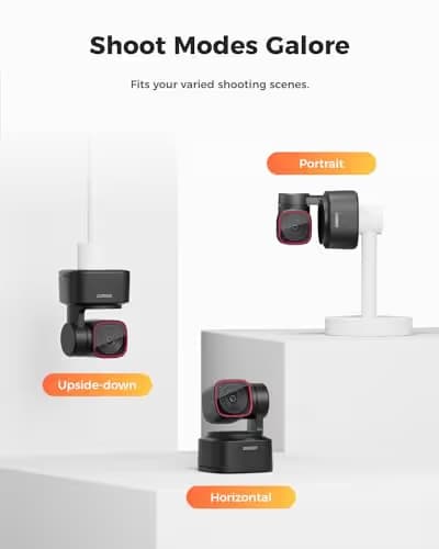 OBSBOT Tiny 2 Lite 4K Webcam for PC, AI Tracking PTZ Streaming Camera with 1/2" Sensor, Gesture Control, 60 FPS, HDR, Microphones, Web Camera for Desktop Computer, Laptop, Meeting, Video Calls, etc. image
