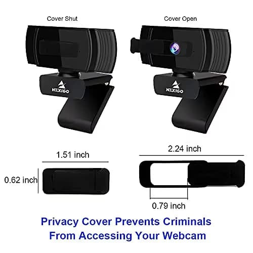 NexiGo N930AF Webcam with Microphone for Desktop, Autofocus, Webcam for Laptop, Computer Camera, 1080p HD USB Web Camera, Compatible with Zoom/Switch 2/Teams/Webex image