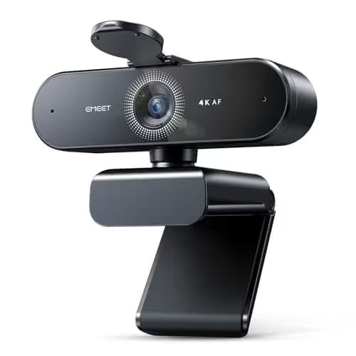 EMEET NOVA 4K Webcam for PC - Ultra 4K HD, PDAF Autofocus, Dual Omnidirectional Mics, 73° FOV, Auto Light Correction, USB-A, Privacy Cover, Ideal for High-End Business Meetings&Live Streaming image