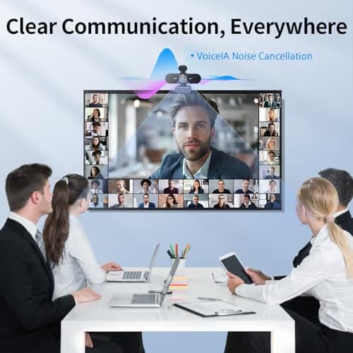 EMEET NOVA 4K Webcam for PC - Ultra 4K HD, PDAF Autofocus, Dual Omnidirectional Mics, 73° FOV, Auto Light Correction, USB-A, Privacy Cover, Ideal for High-End Business Meetings&Live Streaming image