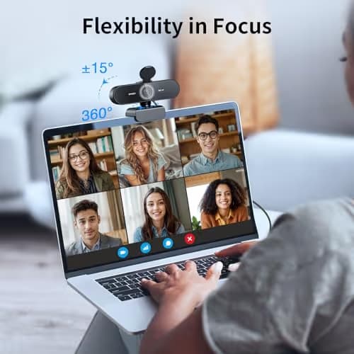 EMEET NOVA 4K Webcam for PC - Ultra 4K HD, PDAF Autofocus, Dual Omnidirectional Mics, 73° FOV, Auto Light Correction, USB-A, Privacy Cover, Ideal for High-End Business Meetings&Live Streaming image