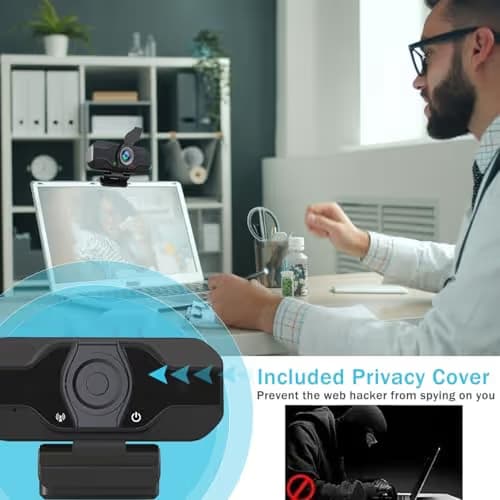 XPCAM USB C Camera 1080p Webcam with Microphone/Tripod/Cover,Auto Light Correction, Web Camera Desktop Computer, Plug & Play Pro Webcam for PC, Laptop,Computer,Mac,Zoom/Teams/Skype/Twitch Streaming image