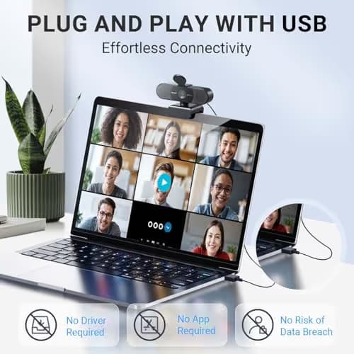 EMEET 2024 Upgraded C960 Webcam for PC, Autofocus, 1080P HD, 73° View Angle, Computer Camera w/Privacy Cover and Microphone, Plug and Play USB Webcam for Video Calling/Zoom/Teams/Google Meet image