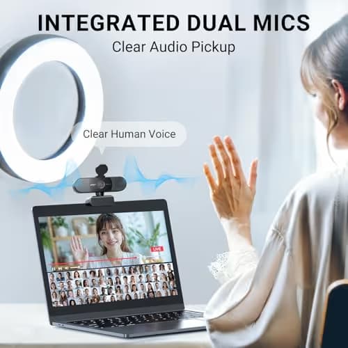 EMEET 2024 Upgraded C960 Webcam for PC, Autofocus, 1080P HD, 73° View Angle, Computer Camera w/Privacy Cover and Microphone, Plug and Play USB Webcam for Video Calling/Zoom/Teams/Google Meet image