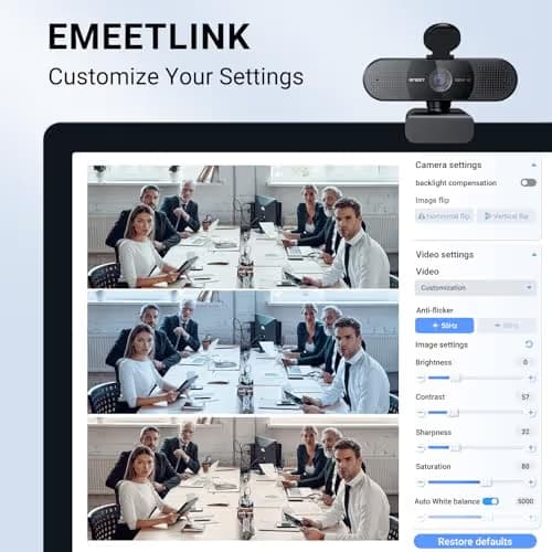 EMEET 2024 Upgraded C960 Webcam for PC, Autofocus, 1080P HD, 73° View Angle, Computer Camera w/Privacy Cover and Microphone, Plug and Play USB Webcam for Video Calling/Zoom/Teams/Google Meet image