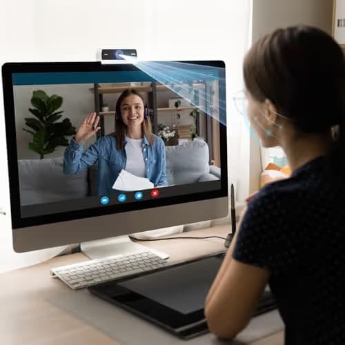 Xweiryn Webcam for PC,HD 1080P USB Plug-and-Play Computer Web Camera, HighDefinition Webcam for Desktop Laptop,Ideal for Online Class, Video ConferenceLive Streaming & Gaming image