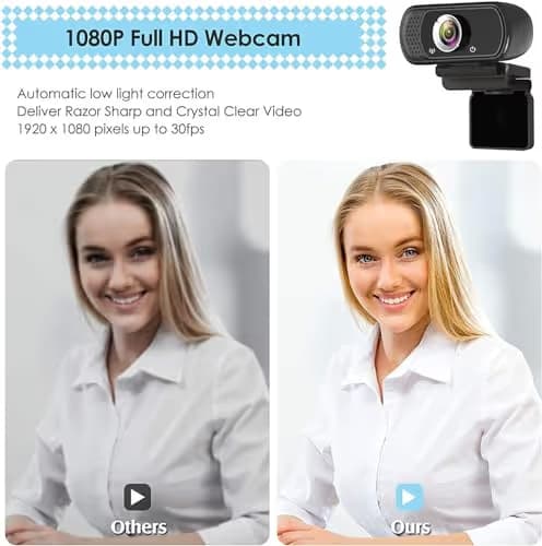 USB C Webcam for Switch 2 / PC: 1080P HD Web Cam with Mic,Computer Camera with Privacy Cover & Tripod Stand for MAC Desktop Laptop, Wide Angle Webcam Pro Streaming Web Camera for Skype/Teams/Webex image