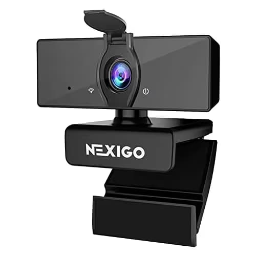 NexiGo N660 1080P Business Webcam, Dual Microphone & Privacy Cover, USB FHD Web Computer Camera, Plug and Play, for Zoom/Skype/Teams/Webex, Laptop MAC PC Desktop image