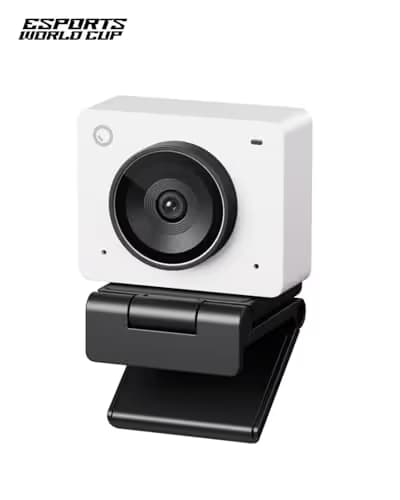 OBSBOT Meet 2-4K Webcam for PC with 1/2" Sensor, AI Framing & Autofocus, Beauty Mode, Lightweight, Gesture Control, HDR, Dual Microphone, 60 FPS, Web Cam for Streaming, Meeting, Gaming. (Cloud White) image
