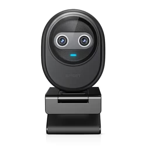 EMEET Piko 4K Webcam for Streaming, World’s 1st Dual-Camera AI-Powered 4K Camera w/AI Autofocus, 3 Mics Array&3 Sound Modes, USB Webcam with Clip, Great for Streaming, Desk Setup image
