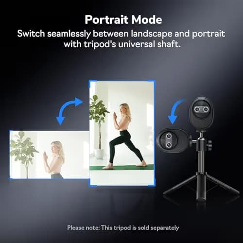 EMEET Piko 4K Webcam for Streaming, World’s 1st Dual-Camera AI-Powered 4K Camera w/AI Autofocus, 3 Mics Array&3 Sound Modes, USB Webcam with Clip, Great for Streaming, Desk Setup image