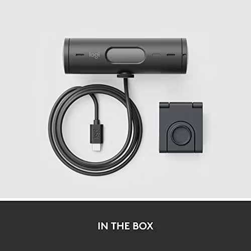 Logitech Brio 501 Full HD Webcam with Auto Light Correction, Show Mode, Noise Reduction Mics, Privacy Cover, Works with Microsoft Teams, Google Meet, Zoom, Nintendo Switch 2 New GameChat Mode - Black image