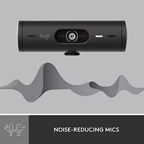 Logitech Brio 501 Full HD Webcam with Auto Light Correction, Show Mode, Noise Reduction Mics, Privacy Cover, Works with Microsoft Teams, Google Meet, Zoom, Nintendo Switch 2 New GameChat Mode - Black image