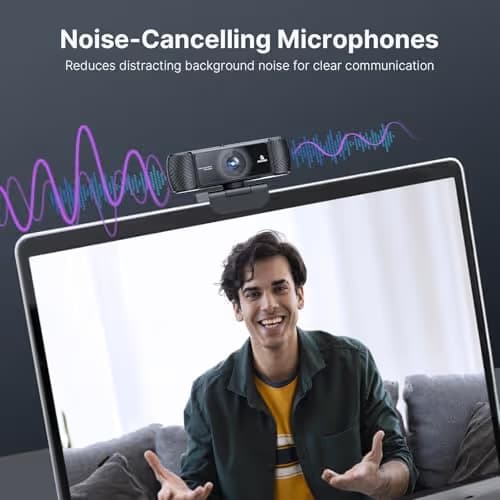 NexiGo 1080P 60FPS Webcam with Software Control and Microphone, AutoFocus, w/Privacy Cover, N680P Pro Computer Web Camera for Skype Zoom Teams, Mac PC Laptop Desktop image