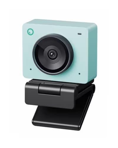 OBSBOT Meet 2-4K Webcam for PC with 1/2" Sensor, AI Framing & Autofocus, Beauty Mode, Lightweight, Gesture Control, HDR, Dual Microphone, 60 FPS, Web Cam for Streaming, Meeting, Gaming. (Aurora Green) main image