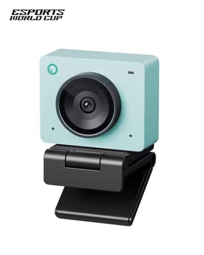 OBSBOT Meet 2-4K Webcam for PC with 1/2" Sensor, AI Framing & Autofocus, Beauty Mode, Lightweight, Gesture Control, HDR, Dual Microphone, 60 FPS, Web Cam for Streaming, Meeting, Gaming. (Aurora Green) image