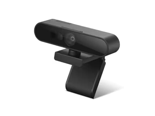Lenovo HD 1080p Webcam (510 FHD)- Black w/ 4X Digital Zoom, 95° Wide Angle, 360° Rotation Pan & Tilt, Dual Microphones & Windows Hello image