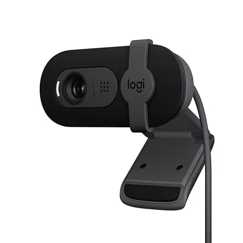 Logitech Brio 101 Full HD 1080p Webcam for Meetings, Streaming, Desktop, Laptop, PC - Built-in Mic, Shutter, Works with Zoom, Microsoft Teams, Nintendo Switch 2’s new GameChat Mode, USB-A,-Black image