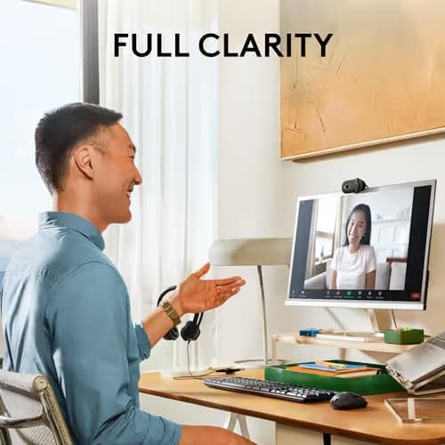 Logitech Brio 101 Full HD 1080p Webcam for Meetings, Streaming, Desktop, Laptop, PC - Built-in Mic, Shutter, Works with Zoom, Microsoft Teams, Nintendo Switch 2’s new GameChat Mode, USB-A,-Black image