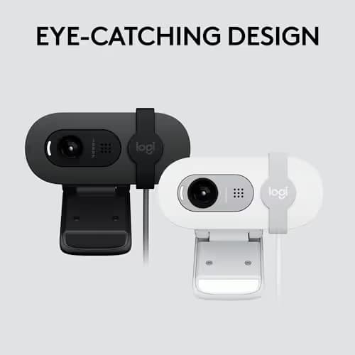 Logitech Brio 101 Full HD 1080p Webcam for Meetings, Streaming, Desktop, Laptop, PC - Built-in Mic, Shutter, Works with Zoom, Microsoft Teams, Nintendo Switch 2’s new GameChat Mode, USB-A,-Black image