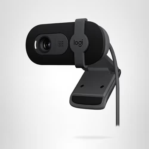 Logitech Brio 101 Full HD 1080p Webcam for Meetings, Streaming, Desktop, Laptop, PC - Built-in Mic, Shutter, Works with Zoom, Microsoft Teams, Nintendo Switch 2’s new GameChat Mode, USB-A,-Black image