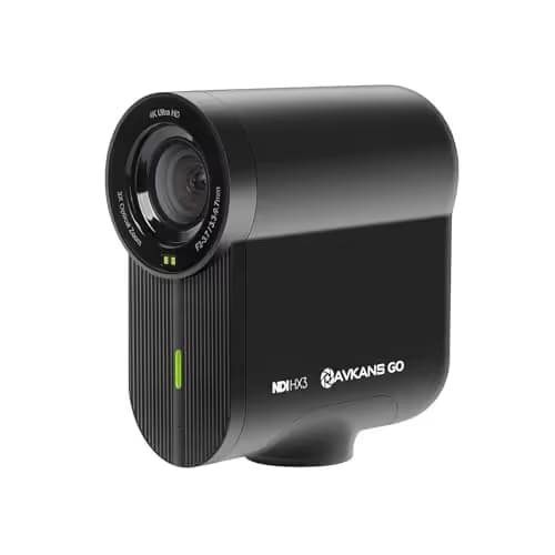 AVKANS Go 4K Camera, Wireless Live Streaming Cámara WiFi Sport Action 90 Degree Wide Angle Webcam with 9X Zoom, Video Recording Camera for Baseball/Softball/Volleyball/Basketball and Content Creator image