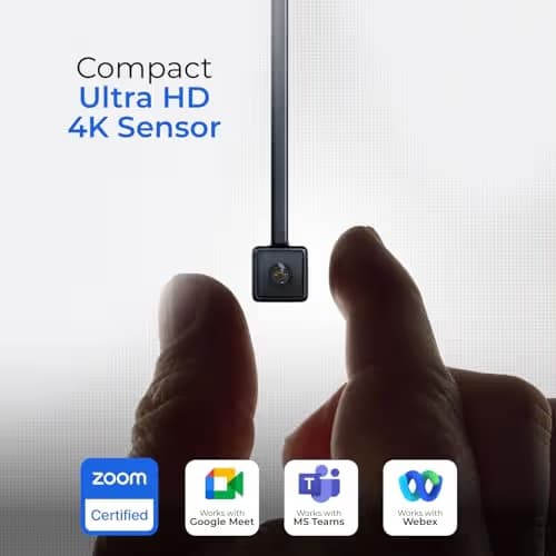 iContact Camera Pro 4K HD Webcam with Eye Contact, Noise Cancelling Mic, Plug and Play USB for Mac & PC Zoom Certified, Works with Teams, Meet, Streaming, and Video Calls (4K Webcam) image