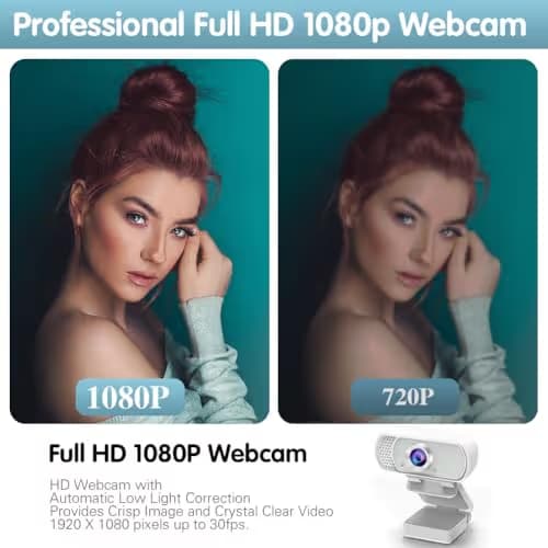 usb c webcam 1080P Webcam,Live Streaming Web Camera with Stereo Microphone, Desktop or Laptop USB Webcam 110 Degree View Angle, HD Web cam for Switch 2,Video Calling, Recording, Conferencing, Gaming image