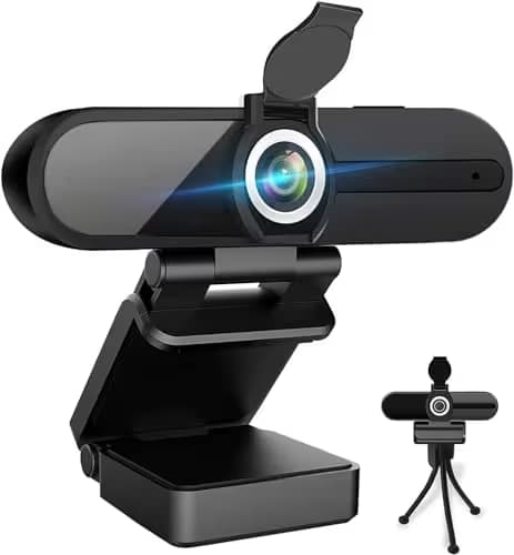 4K Webcam, HD Webcam 8MP- Laptop PC Desktop Computer Web Camera with Microphone, USB Webcams for Video Calling Recording Streaming Video Conference, Webcam with Mini Tripod,Privacy Shutter. main image