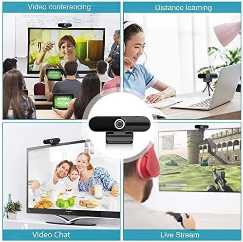 4K Webcam, HD Webcam 8MP- Laptop PC Desktop Computer Web Camera with Microphone, USB Webcams for Video Calling Recording Streaming Video Conference, Webcam with Mini Tripod,Privacy Shutter. image