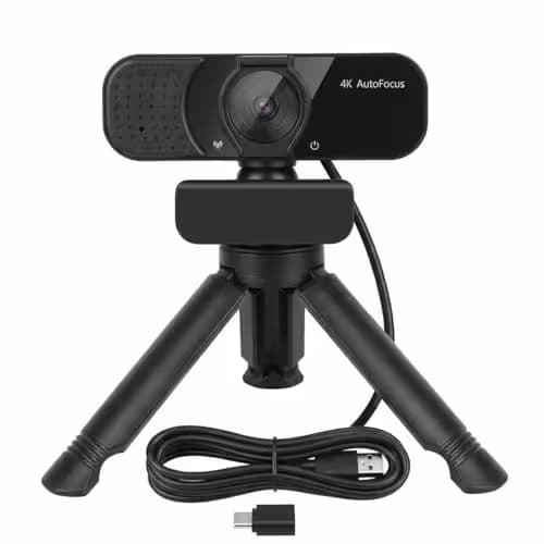 Gohero 4K Webcam with Dual PDAF Autofocus, 2 Noise Reduction Mics, Auto Light Correction, Privacy Cover, 83° FOV, USB-A, for PC, Mac, Laptop, Video Calls Pro Series image