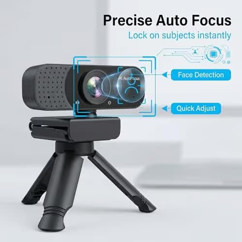 Gohero 4K Webcam with Dual PDAF Autofocus, 2 Noise Reduction Mics, Auto Light Correction, Privacy Cover, 83° FOV, USB-A, for PC, Mac, Laptop, Video Calls Pro Series image
