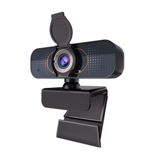 1080P PC Webcam with Built-in Noise-Canceling Microphone Physical Privacy Cover Automatic Light Compensation Ultra Wide-Angle Lens Plug and Play Suitable for Zoom/YouTube/Live/Streaming image