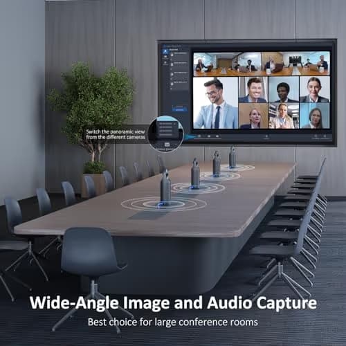 NexiGo Meeting 360 Ultra (Gen 3), Enhanced All-in-One Conference Camera System, Multi-Camera Setup, 8K Capture, AI-Powered Framing and Auto Tracking, for Medium to Large Meeting Rooms image