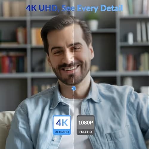 NEWORK 4K Webcam for PC with PDAF & CDAF Dual-autofocus, Ultra 4K HD, 2 Noise Reduction Mics, Auto Light Correction, USB-A, Privacy Cover, 79°FOV, Streaming Camera for PC, Mac, Laptop, Video Calls image