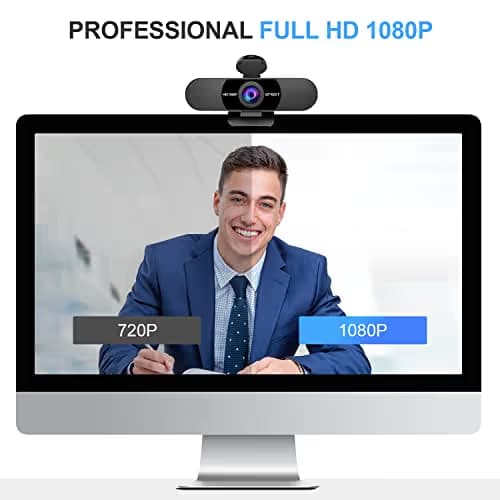 EMEET 1080P Webcam with Microphone, C960 Web Camera, 2 Mics Streaming Webcam, 90°FOV Computer Camera, Plug and Play USB Web Cam for Online Calling/Conferencing, Zoom/Teams/Facetime/YouTube, Laptop/PC image