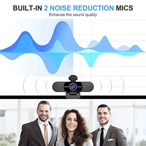 EMEET 1080P Webcam with Microphone, C960 Web Camera, 2 Mics Streaming Webcam, 90°FOV Computer Camera, Plug and Play USB Web Cam for Online Calling/Conferencing, Zoom/Teams/Facetime/YouTube, Laptop/PC image