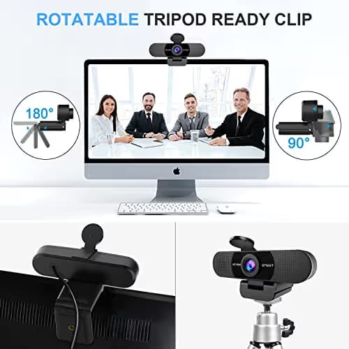 EMEET 1080P Webcam with Microphone, C960 Web Camera, 2 Mics Streaming Webcam, 90°FOV Computer Camera, Plug and Play USB Web Cam for Online Calling/Conferencing, Zoom/Teams/Facetime/YouTube, Laptop/PC image