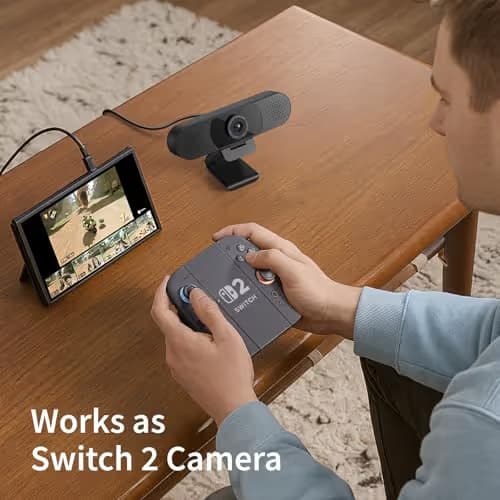 EMEET 1080P Webcam with Microphone, C960 Web Camera, 2 Mics Streaming Webcam, 90°FOV Computer Camera, Plug and Play USB Web Cam for Online Calling/Conferencing, Zoom/Teams/Facetime/YouTube, Laptop/PC image