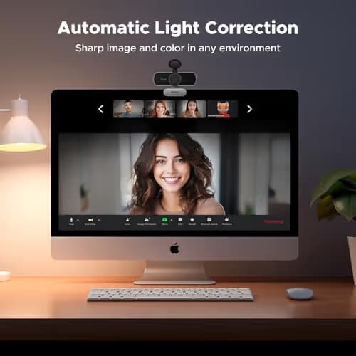 UGREEN 2K Webcam for PC Ultra HD 1080P Computer Webcam with Microphone, PC Camera with Privacy Cover, USB Web Camera for Streaming, Conference, Video Calling, Zoom, Skype, Teams, FaceTime, Space Grey image