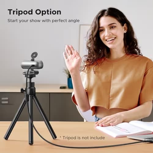 UGREEN 2K Webcam for PC Ultra HD 1080P Computer Webcam with Microphone, PC Camera with Privacy Cover, USB Web Camera for Streaming, Conference, Video Calling, Zoom, Skype, Teams, FaceTime, Space Grey image